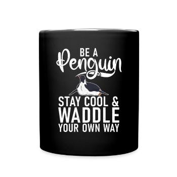 Pinguinliebhaber Pinguin Geschenke - Tasse einfarbig - Schwarz - Vorne