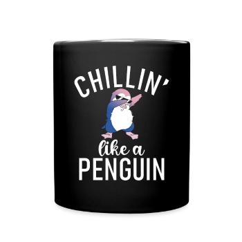 Pinguinliebhaber Pinguin Geschenke - Tasse einfarbig - Schwarz - Vorne