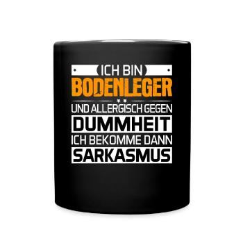 Revêtement de sol Revêtement de sol Parquet Cadeau amusant - Mug uni - noir - Devant