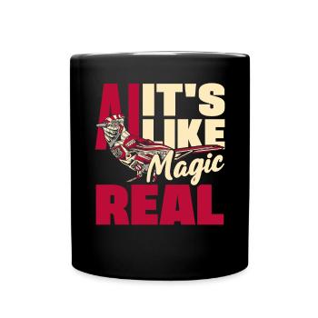Ai It's Like Magic But Real Computer Science - Tasse einfarbig - Schwarz - Vorne
