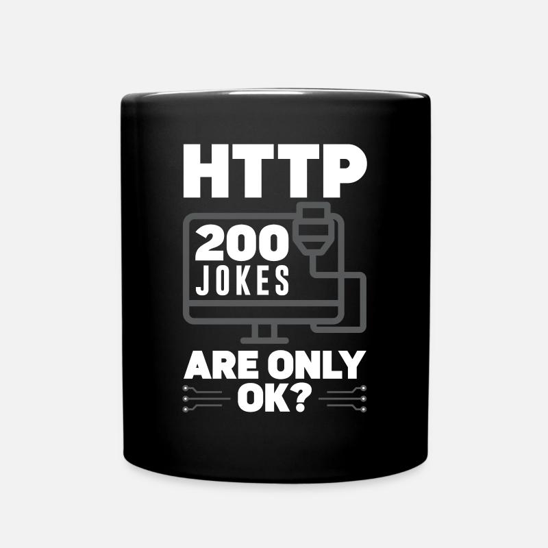 HTTP 200 Jokes Are Only Ok? Network Admin - Tasse einfarbig - Schwarz