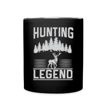 Jagen Jagdspruch & Jäger Geschenkidee - Tasse einfarbig - Schwarz - Vorne