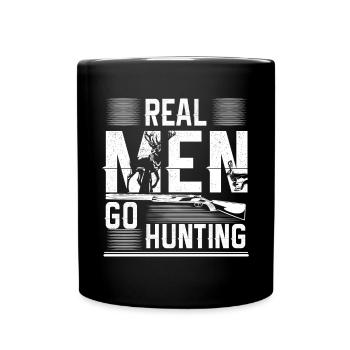 Jagen Jagdspruch & Jäger Geschenkidee - Tasse einfarbig - Schwarz - Vorne