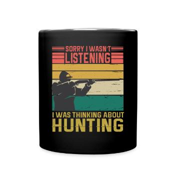 Jagen Jagdspruch & Jäger Geschenkidee - Tasse einfarbig - Schwarz - Vorne