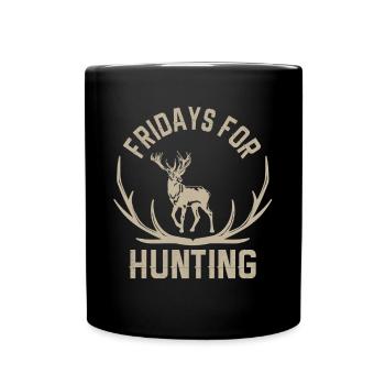 Jagen Jagdspruch & Jäger Geschenkidee - Tasse einfarbig - Schwarz - Vorne