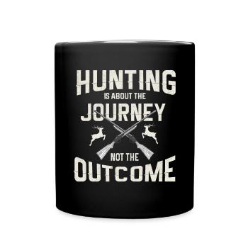 Jagen Jagdspruch & Jäger Geschenkidee - Tasse einfarbig - Schwarz - Vorne