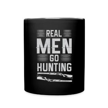 Jagen Jagdspruch & Jäger Geschenkidee - Tasse einfarbig - Schwarz - Vorne