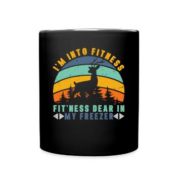 Jagen Jagdspruch & Jäger Geschenkidee - Tasse einfarbig - Schwarz - Vorne