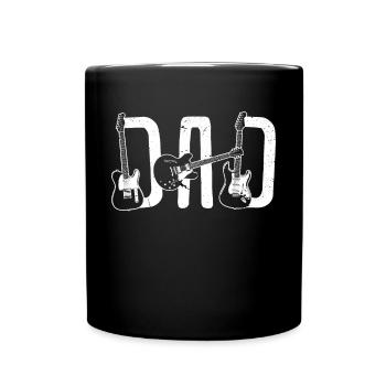 Guitars Daddy Fun Father's Day Guitar Lovers - Full Colour Mug - black - Front