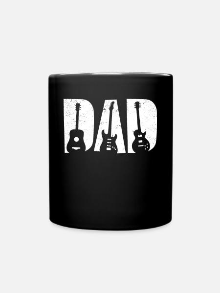 Guitares Papa Fun Fête des Pères Guitare Amoureux - Mug uni - noir