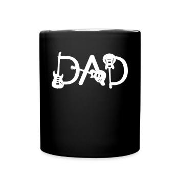 Guitars Daddy Fun Father's Day Guitar Lovers - Full Colour Mug - black - Front