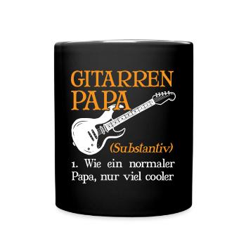 Guitares Papa Fun Fête des Pères Guitare Amoureux - Mug uni - noir - Devant