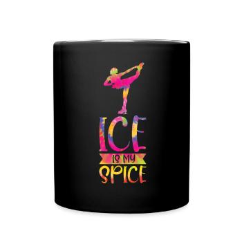 Eis Skating -Skater Eisschild Skate Girl - Tasse einfarbig - Schwarz - Vorne