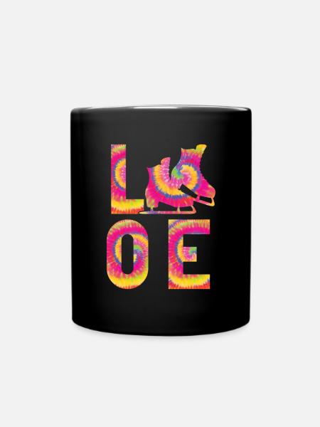 Patinage sur glace -Skater Ice Shield Skate Girl - Mug uni - noir