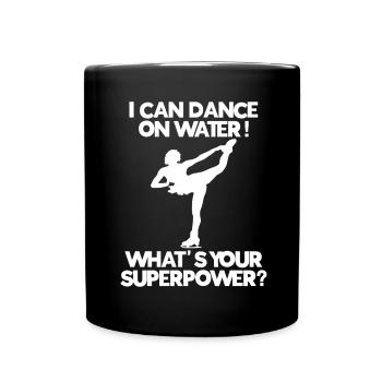 Eis Skating -Skater Eisschild Skate Girl - Tasse einfarbig - Schwarz - Vorne
