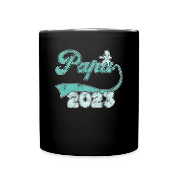 Papa 2023 - Tasse einfarbig - Schwarz - Vorne