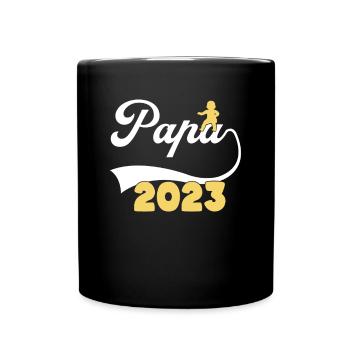 Papa 2023 - Tasse einfarbig - Schwarz - Vorne