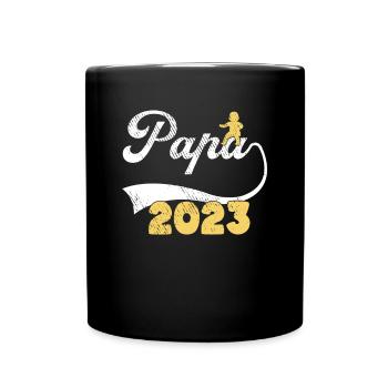 Papa 2023 - Tasse einfarbig - Schwarz - Vorne