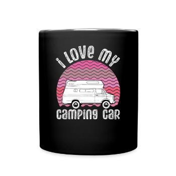 I love my pink caravan - Full Colour Mug - black - Front