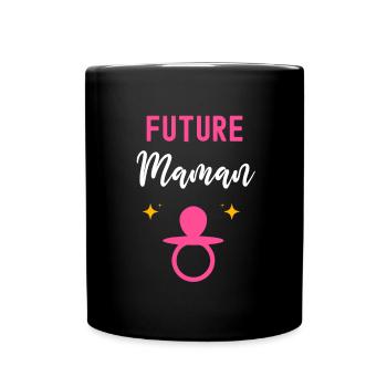 Future maman mère cadeau annonce grossesse maman - Mug uni - noir - Devant