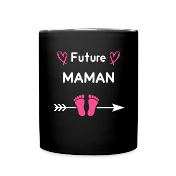 Future maman mère annonce grossesse maman - Mug uni - noir - Devant