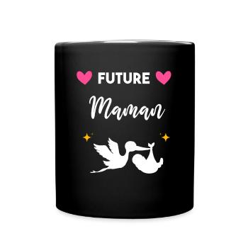 cadeau annonce grossesse maman mère Future maman - Mug uni - noir - Devant