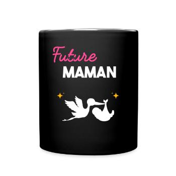 cadeau naissance grossesse mère Future maman - Mug uni - noir - Devant