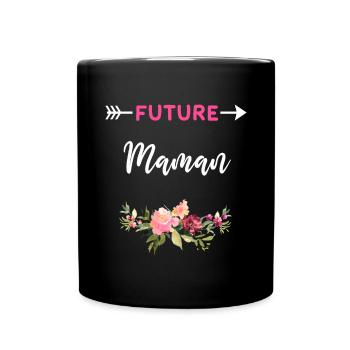annonce grossesse cadeau Future maman - Mug uni - noir - Devant