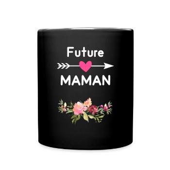 annonce grossesse maman mère Future maman - Mug uni - noir - Devant