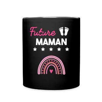 Future maman cadeau grossesse famille mère - Mug uni - noir - Devant
