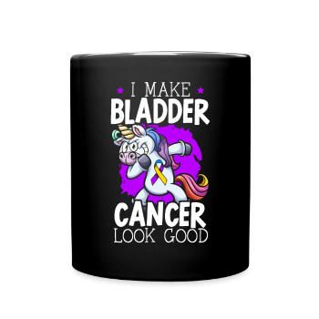 Bladder Cancer Warrior Bladder Cancer Awareness - Full Colour Mug - black - Front