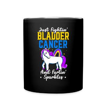 Bladder Cancer Warrior Bladder Cancer Awareness - Full Colour Mug - black - Front