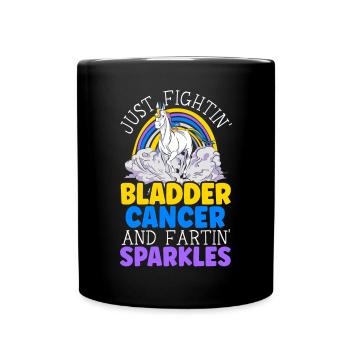 Bladder Cancer Warrior Bladder Cancer Awareness - Full Colour Mug - black - Front