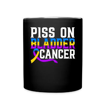 Piss On Blasenkrebs Bewusstseinsmonat - Tasse einfarbig - Schwarz - Vorne