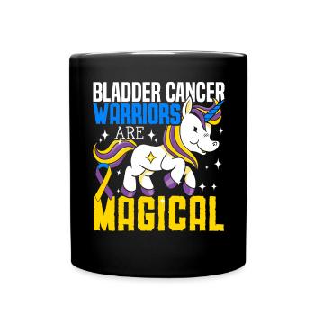 Bladder Cancer Warriors Are Magical Bladder Cancer - Full Colour Mug - black - Front
