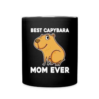 Capybara Mama Wasserschwein - Mug uni - noir - Devant
