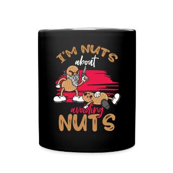 Ich Bin Verrückt Nach Nüssen Erdnuss-allergiker - Tasse einfarbig - Schwarz - Vorne