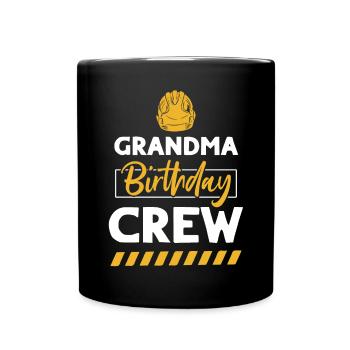 Grandma of the birthday team - Birthday building - Full Colour Mug - black - Front