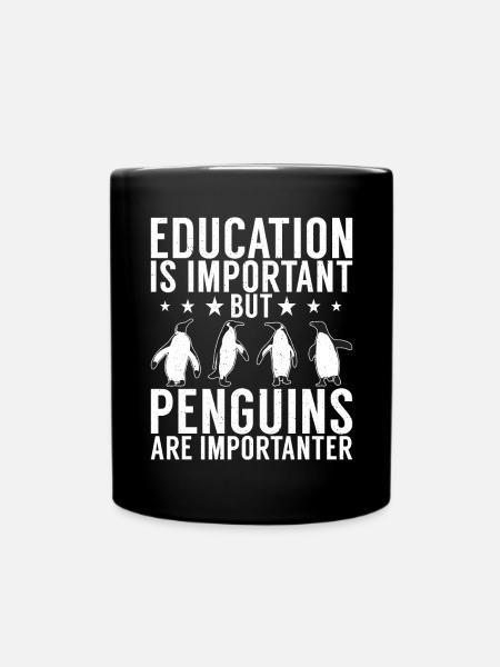 Pinguinliebhaber Pinguin Geschenke - Tasse einfarbig - Schwarz