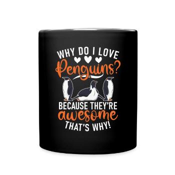 Pinguinliebhaber Pinguin Geschenke - Tasse einfarbig - Schwarz - Vorne