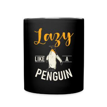 Pinguinliebhaber Pinguin Geschenke - Tasse einfarbig - Schwarz - Vorne