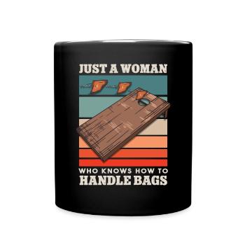 Frauen Sitzsäcke Cornhole - Tasse einfarbig - Schwarz - Vorne