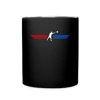 Cornhole Player Blind Hole - Funny Cornhole - Full Colour Mug - black - Front