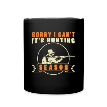 Jagen Jagdspruch & Jäger Geschenkidee - Tasse einfarbig - Schwarz - Vorne