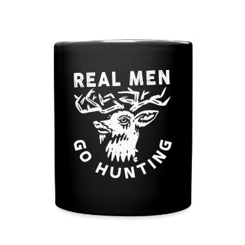Jagen Jagdspruch & Jäger Geschenkidee - Tasse einfarbig - Schwarz - Vorne