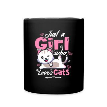 Facilement distrait par les chats et les livres Amoureux du livre pour chats - Mug uni - noir - Devant