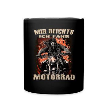 Je suis assez je vais faire de la moto - Mug uni - noir - Devant