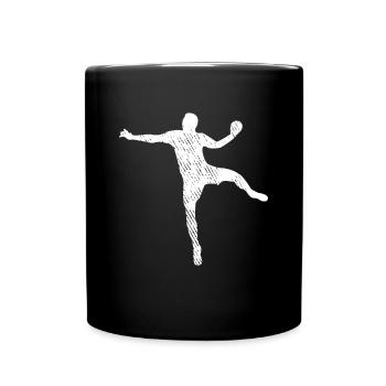 Handball Silhouette - Full Colour Mug - black - Front