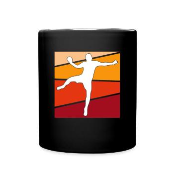 Handball Retro - Full Colour Mug - black - Front