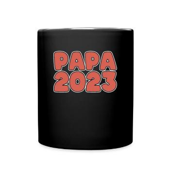 Papa 2023 - Tasse einfarbig - Schwarz - Vorne